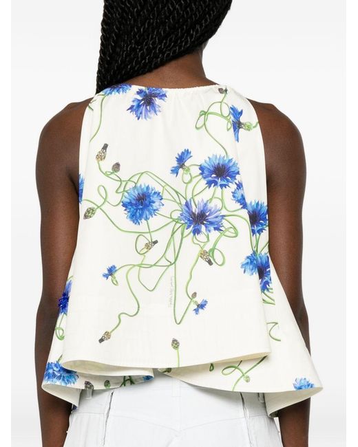 Stella McCartney White Embroidered Cotton Top