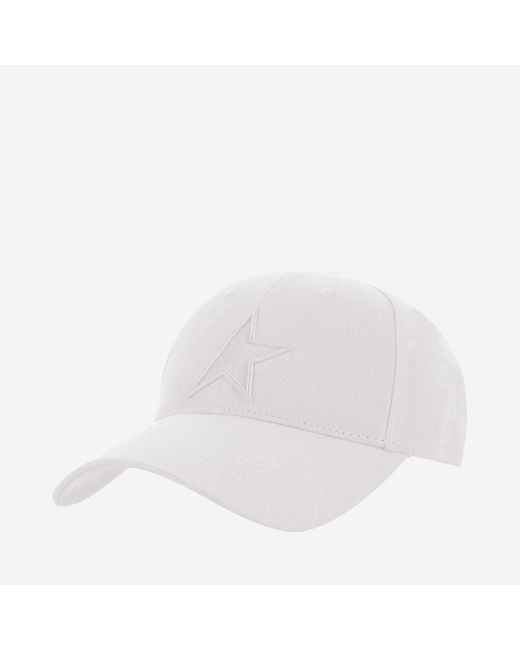 Golden Goose Deluxe Brand White Cotton Baseball Cap With Logo