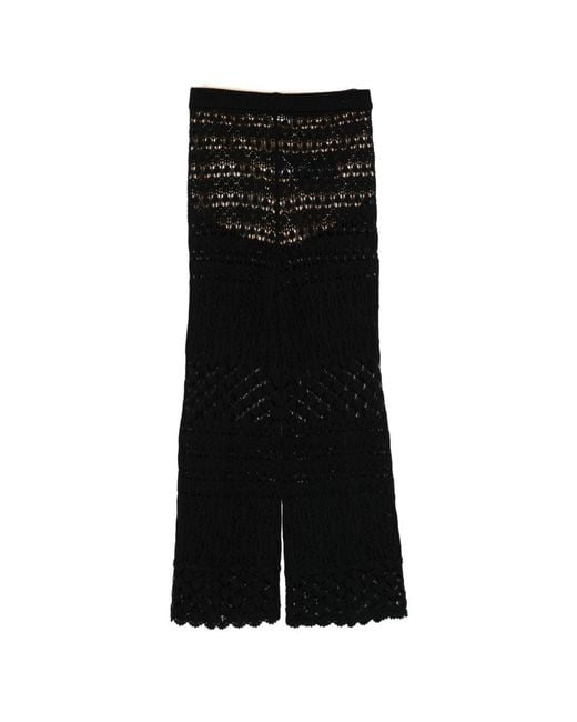 Semicouture Black Amalia Cotton Trousers