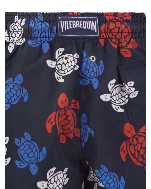 Vilebrequin Blue Tortues Multicolores Schwimmshorts