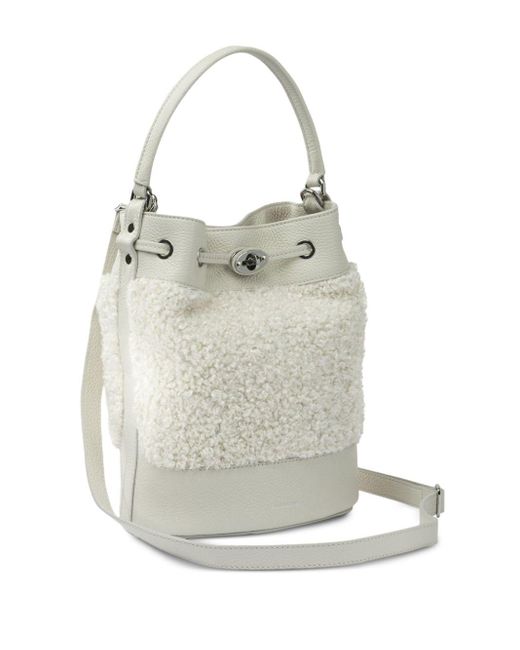 Zanellato Gray Mondà Dolly Small Leather Bucket Bag