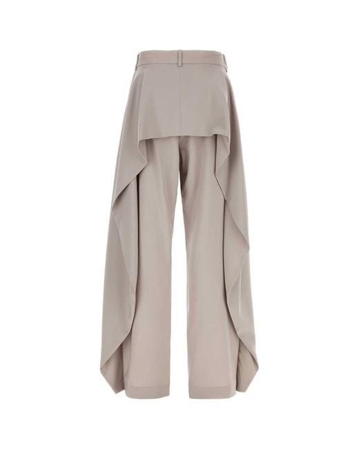 Loewe White Cappuccino Wool Pant