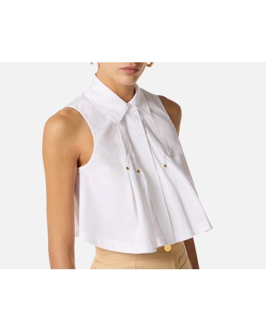Elisabetta Franchi White Popeline Shirt