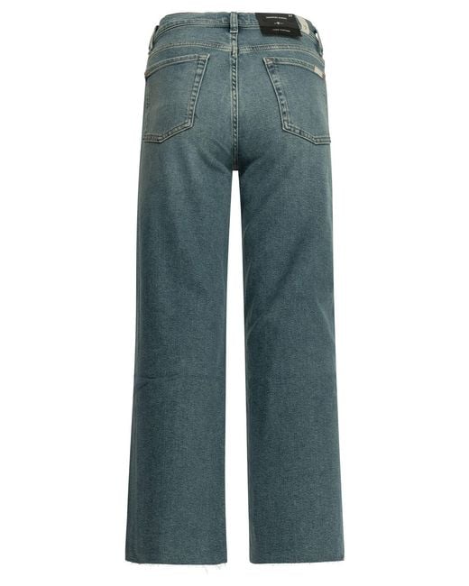 7 For All Mankind Blue Cotton Modal Elastomultiester Elastane Jeans