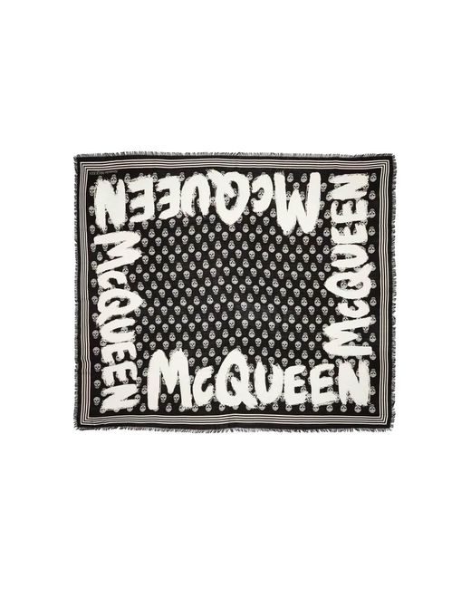 Scarpe de motard Graffiti Alexander McQueen pour homme en coloris Black