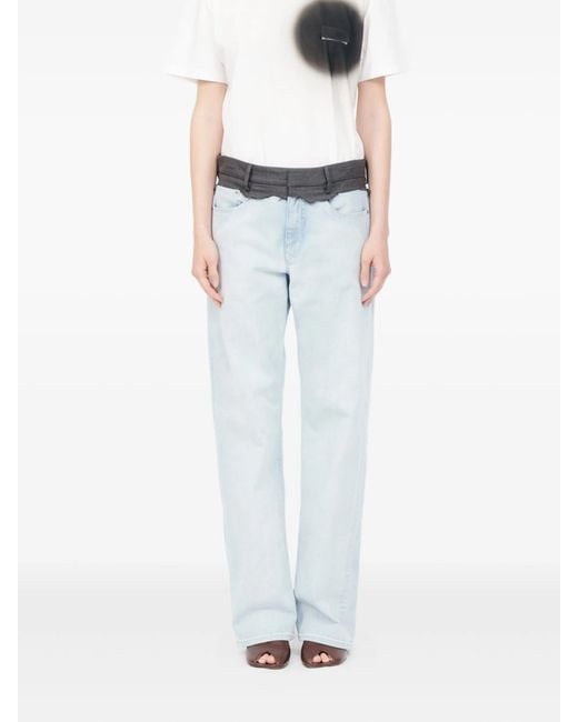 MM6 by Maison Margiela Blue Pants 5 Pockets