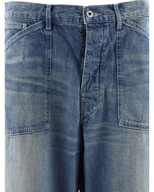 Human Made Mens Gemaakt "baggy" Jeans in het Blue voor heren