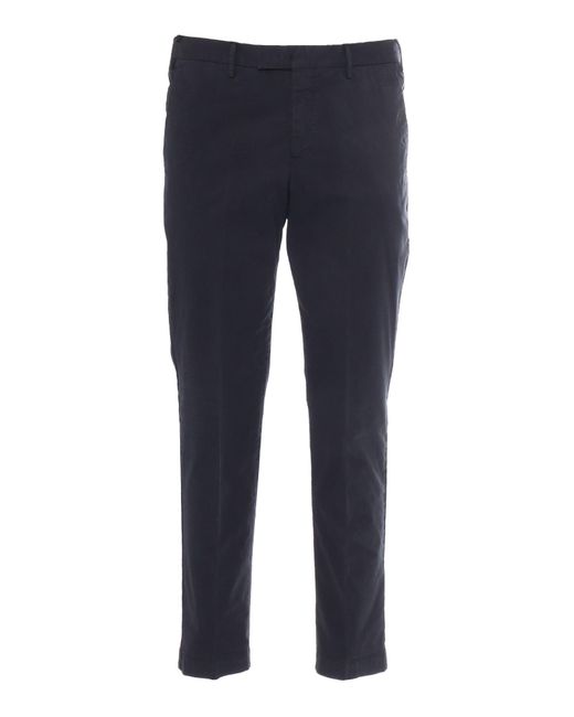 PT01 Blue Pants Master, Flat Front, Diagonal Pockets, Flap Back Pockets, Finished