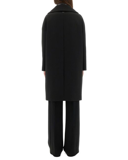 Herno Black Wool Coat
