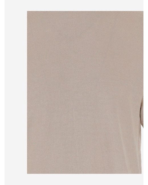 Boss Cotton Blend Sweater in het Natural voor heren