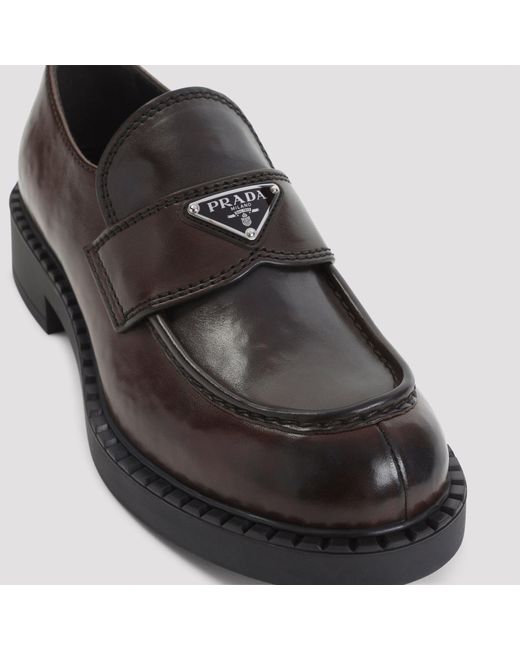 Prada Chocolade Loafers in het Black voor heren