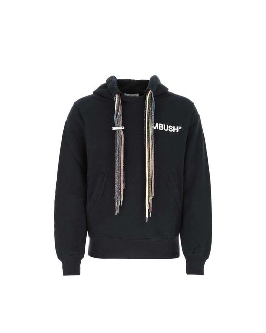 Ambush Black Logo Hooded Sweatshirt for men