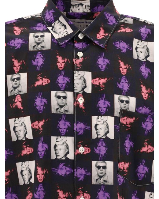 Comme des Garçons Blue "Andy Warhol" Shirt for men