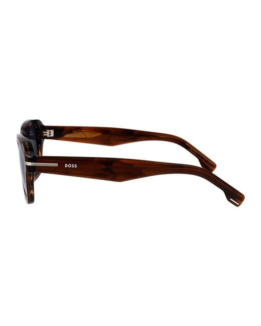 Boss Blue Horn Acetate Sunglasses