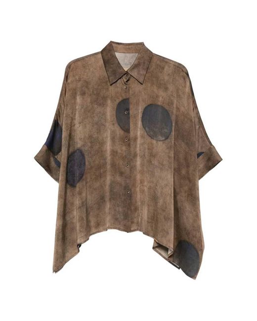 Uma Wang Toto Overhemd Met Knoopsluiting in het Brown