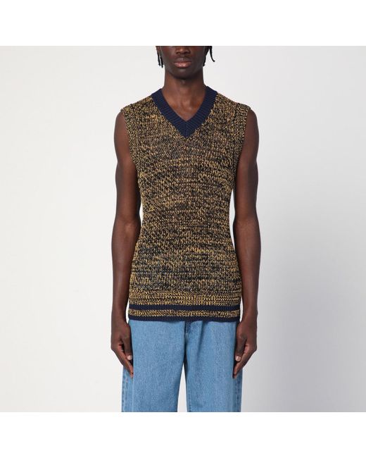 Wales Bonner Brown Textured Vest for men