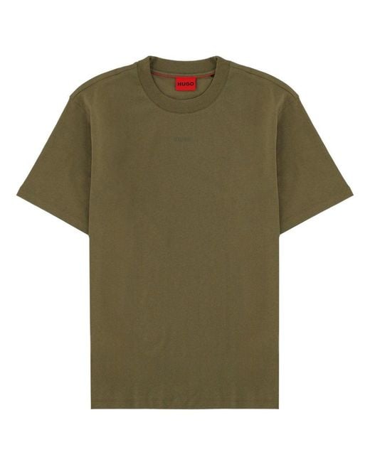 HUGO Green T Shirt Con Logo
