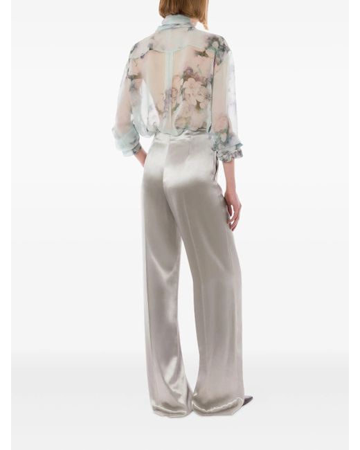 Alberta Ferretti Gray Pant