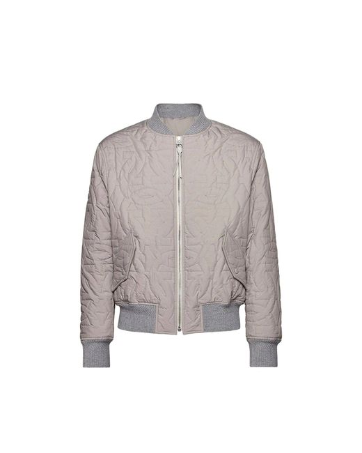 Ferragamo Gray Bomber Jackets for men