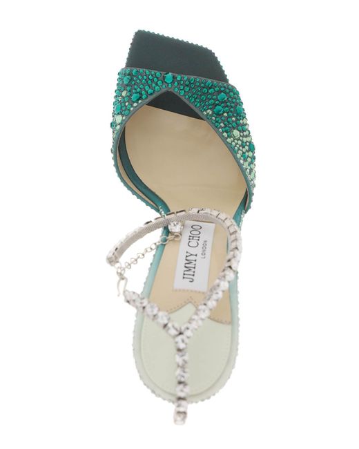 Saeda 100 Sandals con cristales de degradados Jimmy Choo de color Green