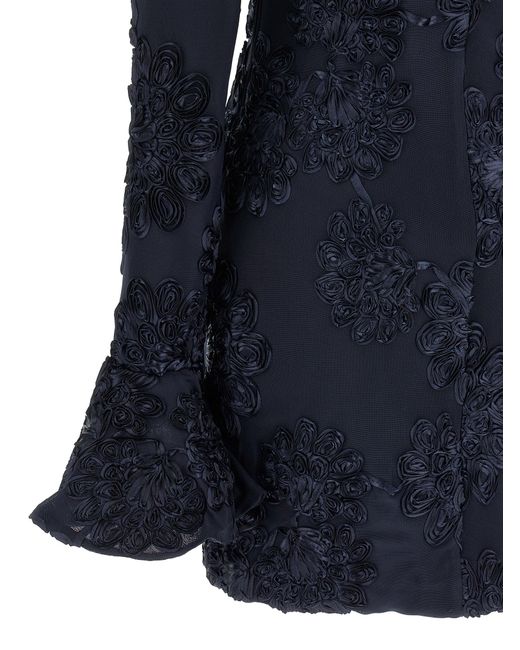 Rotar birger Christensen '3 d malla mini' vestido ROTATE BIRGER CHRISTENSEN de color Blue