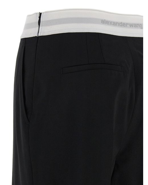 Alexander Wang Logo Elastische Broek in het Black
