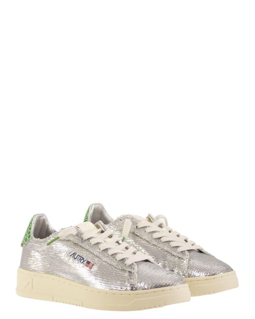 Baskets Dallas à sequins Autry en coloris White