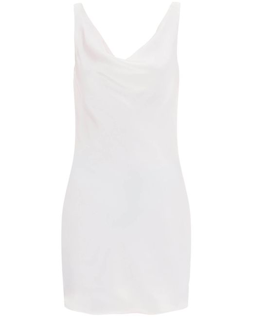 Ato Maria 's Mini vestido de satén crepe Norma Kamali de color White