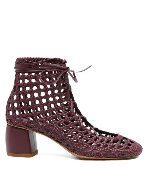 Forte_forte Purple "My Penelope"Stivaletto Chic Intrecciato A Mano