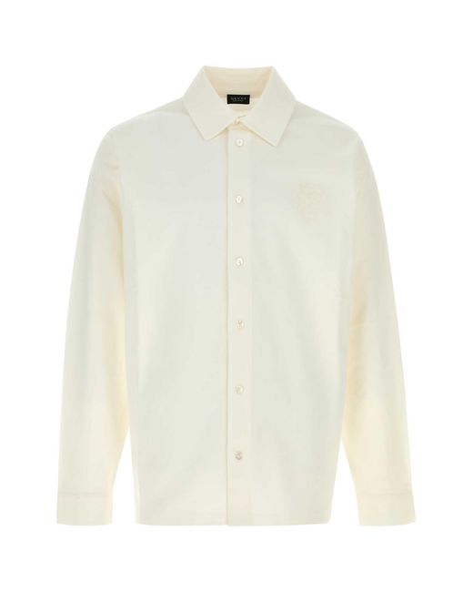Gucci White Stretch Piquet Shirt
