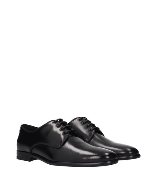 Dolce & Gabbana Black Dolce&Gabbana Derby Leather