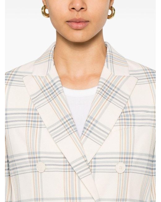 Circolo 1901 White Cotton Double Breasted Jacket
