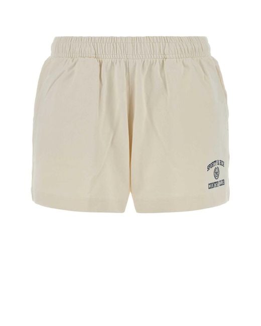 Sporty & Rich Natural Off Cotton Short