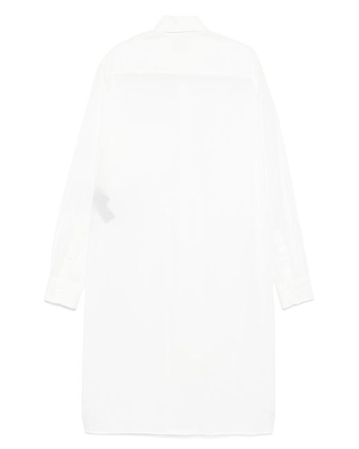 Ann Demeulemeester White Gabi Long Relax Fit Shirt Draped On Back B0011914Fa026002
