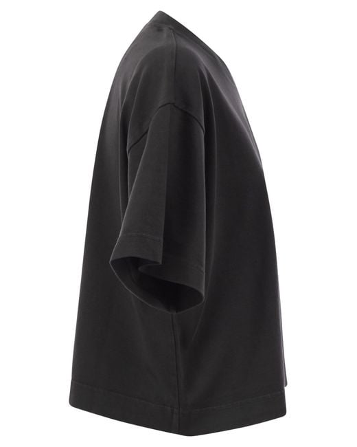 Autry Black Boxy T Shirt With Logo for men