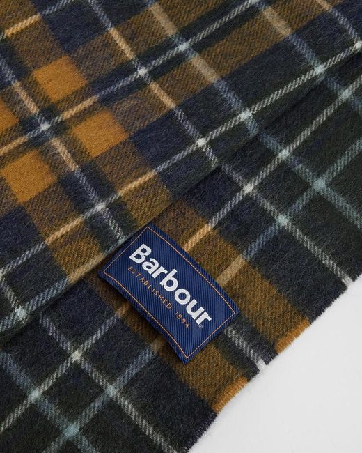 Barbour Black New Check Tartan Scarf