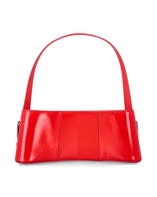 Coperni Red Ergonomic Leather Shoulder Bag