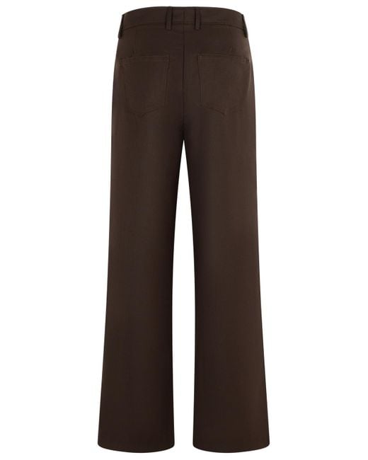 Séfr Brown 'Jiro' Wool Blend Pants for men