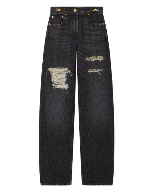 Versace Black Denim Cotton Jeans