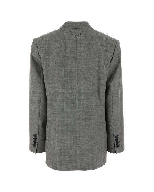 Prada Gray Wool Blazer
