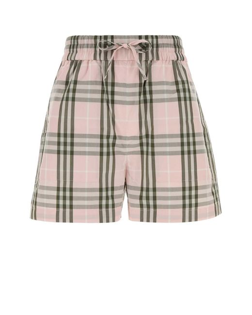 Burberry Multicolor Embroidered Poplin Shorts