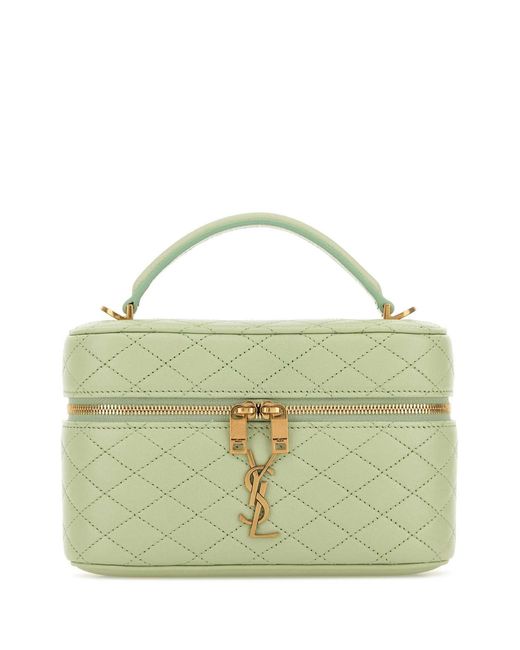 Saint Laurent Green Pastel Nappa Leather Vanity Gaby Handbag