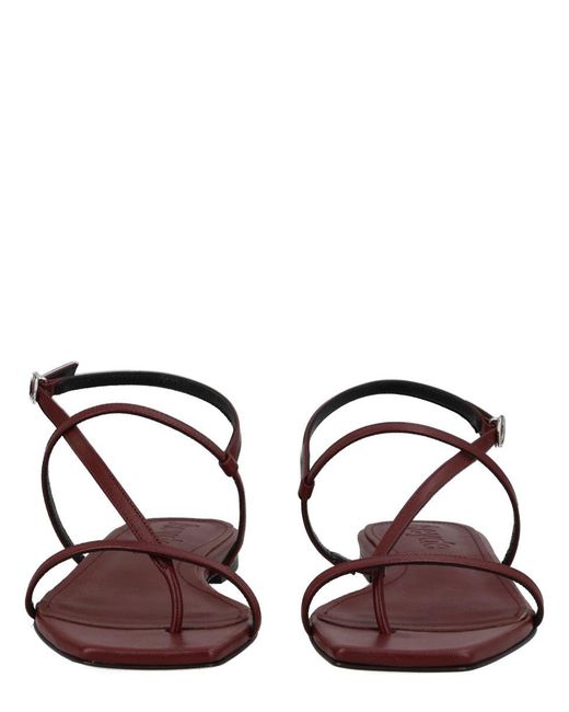 Aeyde Brown Ankle Strap Sandals