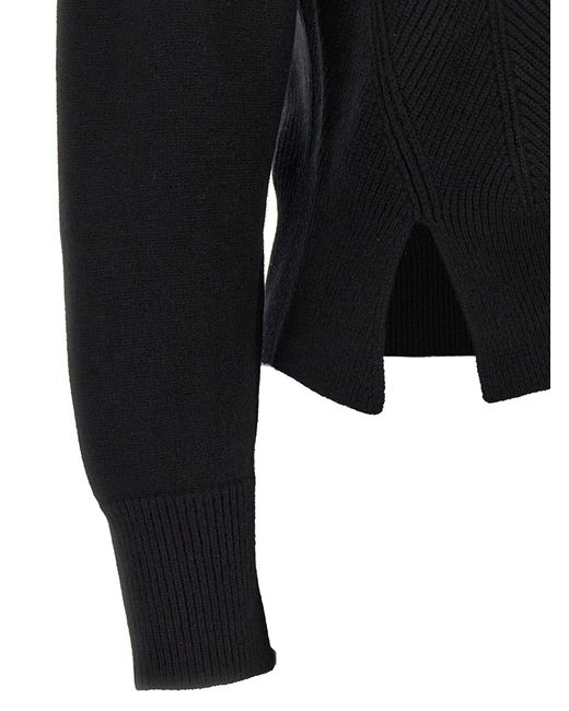 Alexander McQueen Black 'Chevron Corset' Sweater