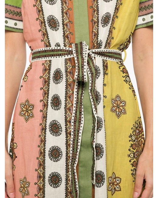 ALÉMAIS Green Contina Shirtdress