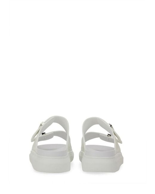 McQueen White Hybrid Slides for men