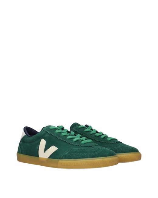 Veja Green Suede Sneakers