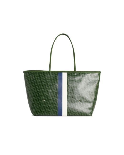 Tory Burch Green 'Racer' Cotton Blend Bag
