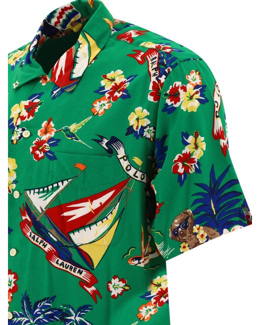 Polo Ralph Lauren "Surfenbär" -Hemd in Green für Herren