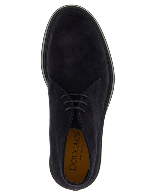 Doucal's Blue 'Chukka' Ankle Boots for men